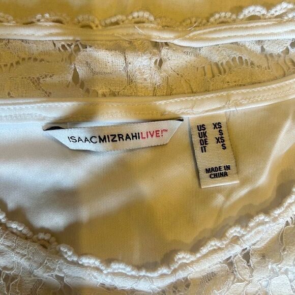 Isaac Mizrahi Live! White lace dress XS Aline graduation EUC - Picture 5 of 8
